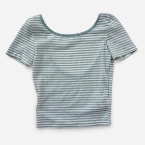 Striped teal Women's Top